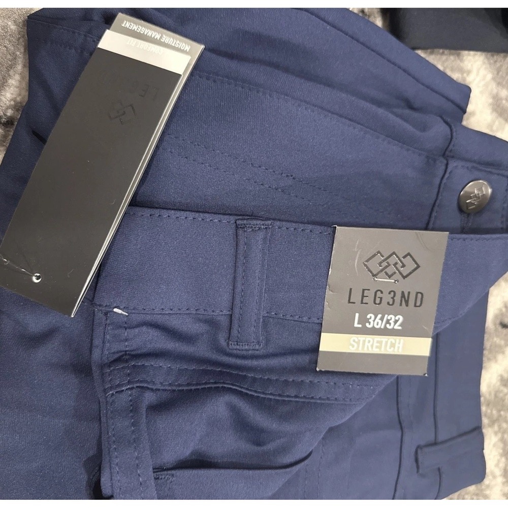Legend Men's Comfort Fit Navy Golf Pants Moisture Wicking Stretch NWT 36x32 MP57